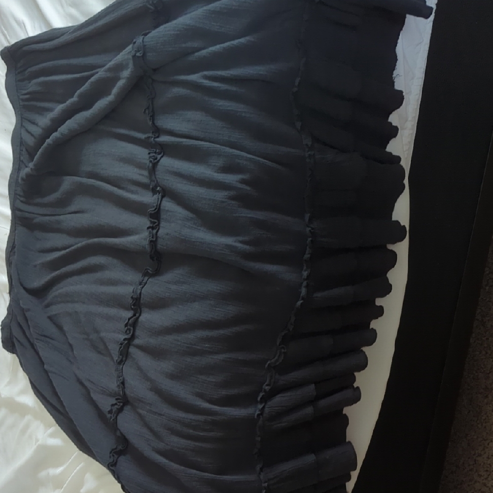 Black Ruffled Skirt
